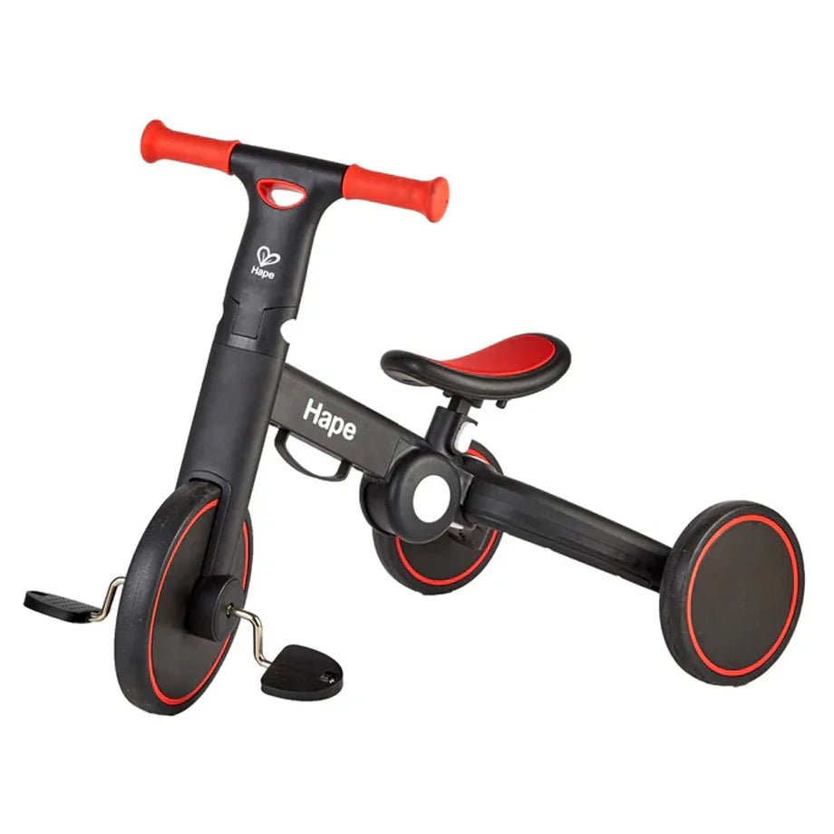 Hape Double - fun Transforming Rider Balance Bike & Tricycle Red 18M+ - Premium for Kids in Qatar | Toysaro.com